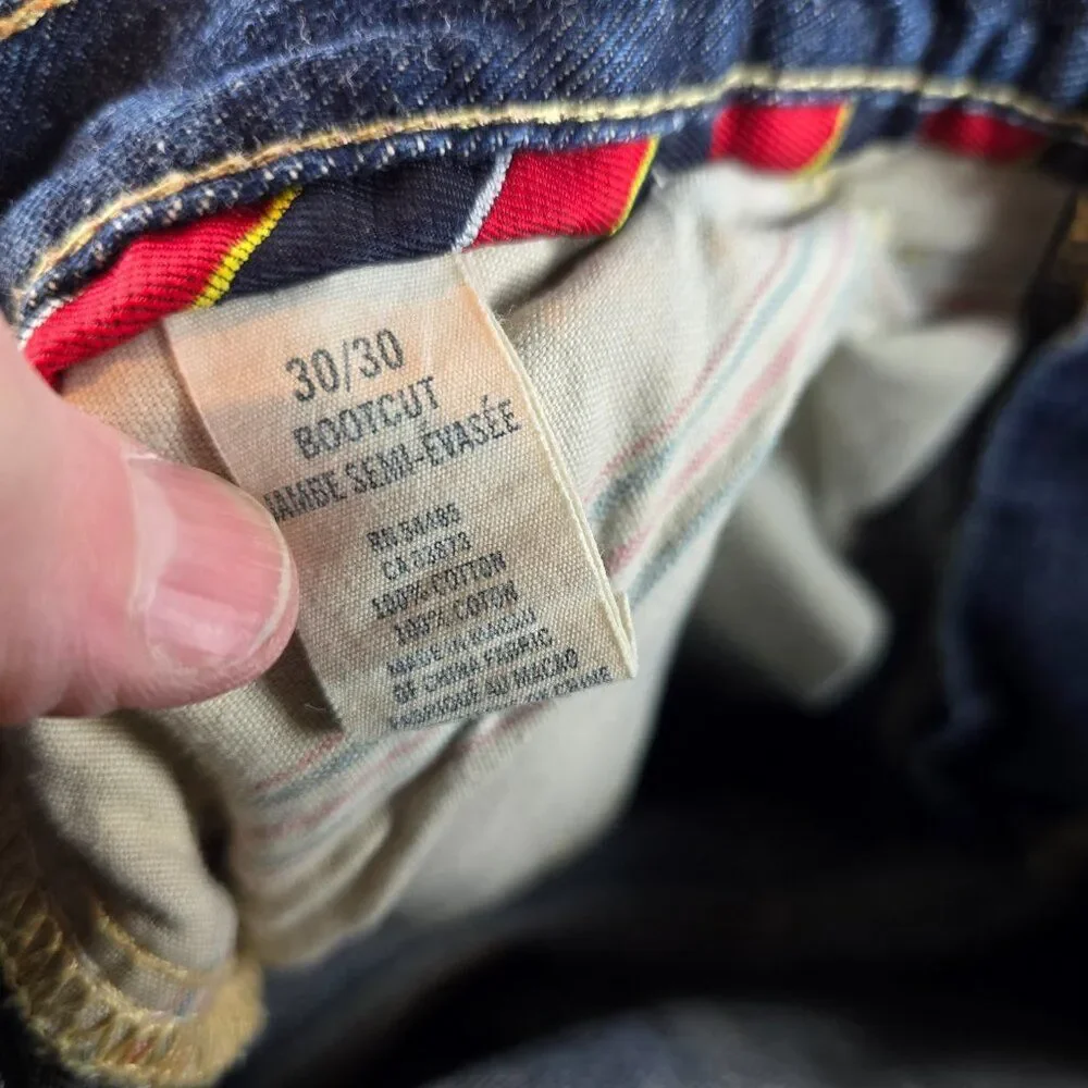 American Eagle Jeans Mens 30x30 Blue Bootcut Distressed 100% Cotton Denim Y2k